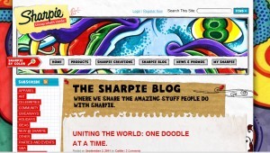 the sharpie blog as a corporate website example