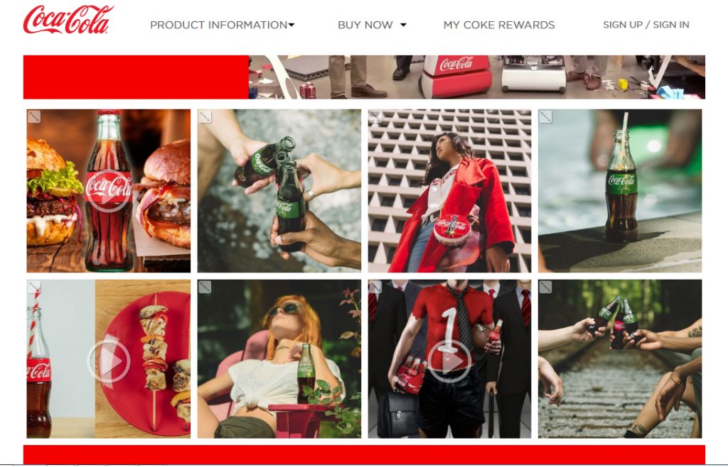 coke-instagram food website feature