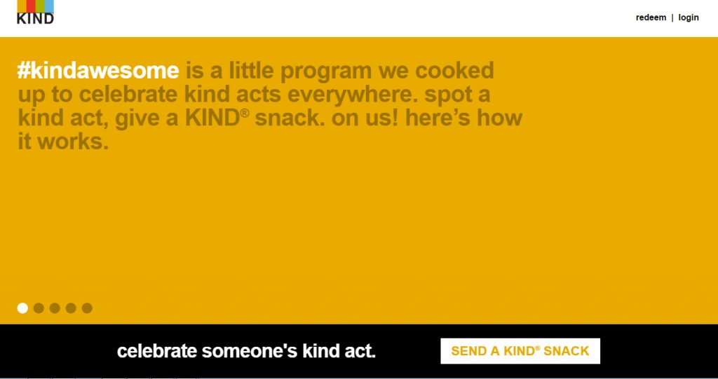kind snacks awesome campaign food website feature